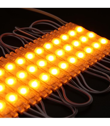 Vattentät gul LED modul - 1,1W per styck, IP66, 12V, Perfekt för skyltar och speciallösningar