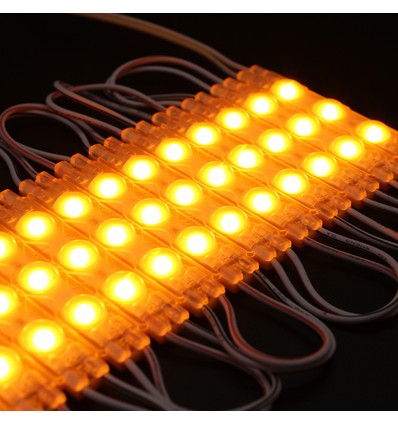 1,1W LED-modul - 12V DC, IP66, vattentät gul, perfekt för skyltar och speciallösningar