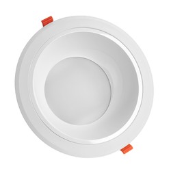 LED-belysning Outlet: 25W LED spotlight - Hål: Ø21 cm, Mål: Ø23 cm, 230V, IP44 våtrum & takfot