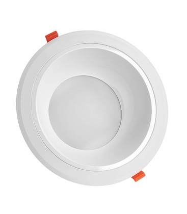 Outlet: 25W LED spotlight - Hål: Ø21 cm, Mål: Ø23 cm, 230V, IP44 våtrum & takfot