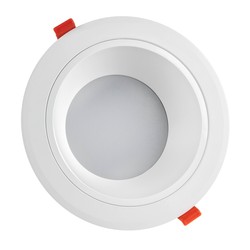 Diverse Lagertömning: 20W LED spotlight - Hål: Ø17 cm, Mål: Ø19 cm, 230V, IP44 våtrum & takfot