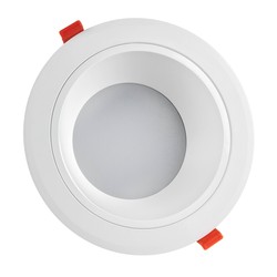 LED-belysning Outlet: 20W LED spotlight - Hål: Ø17 cm, Mål: Ø19 cm, 230V, IP44 våtrum & takfot