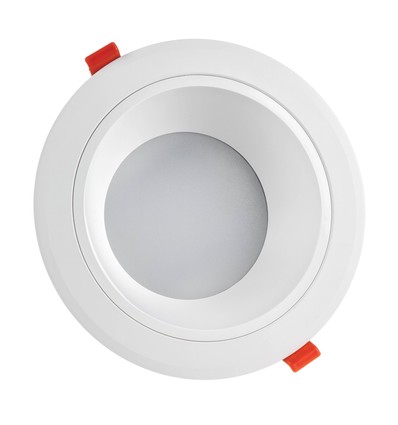 Outlet: 20W LED spotlight - Hål: Ø17 cm, Mål: Ø19 cm, 230V, IP44 våtrum & takfot