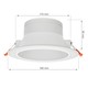 Outlet: 20W LED spotlight - Hål: Ø17 cm, Mål: Ø19 cm, 230V, IP44 våtrum & takfot