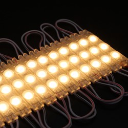 LED modul 12V/24V Vattentät varm vit LED modul - 1,1W per styck, IP66, 12V, Perfekt för skyltar och speciallösningar