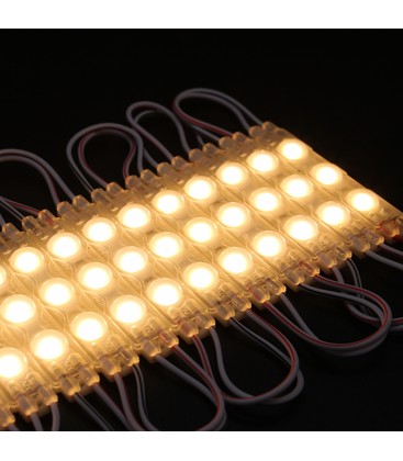 Vattentät varm vit LED modul - 1,1W per styck, IP66, 12V, Perfekt för skyltar och speciallösningar