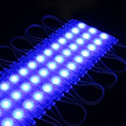 LED modul 12V/24V Vattentät blå LED modul - 1,1W per styck, IP66, 12V, Perfekt för skyltar och speciallösningar