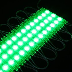 LED modul 12V/24V Vattentät grön LED modul - 1,1W per styck, IP66, 12V, Perfekt för skyltar och speciallösningar