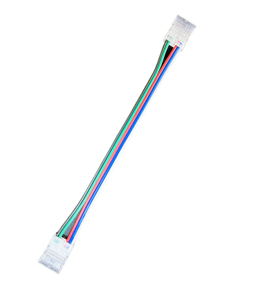 Skarv med ledning till LED-strip - 10mm, RGB+W COB, IP20, 5V-24V