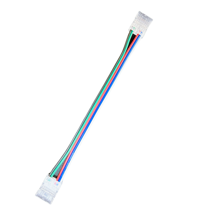 Skarv med ledning till LED-strip - 12mm, RGB+W COB, IP20, 5V-24V