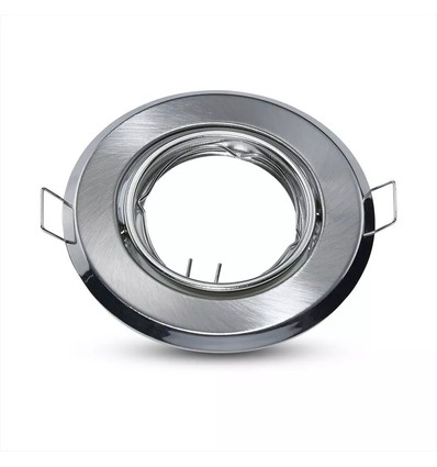 MR16 eller GU10 Downlight-kit - Utan ljuskälla, borstat stål, hål: Ø7 cm, mått: Ø9,3 cm