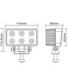 18W LED arbetsbelysning - Bil, lastbil, traktor, trailer, nödfordon, kallvit, 12V / 24V