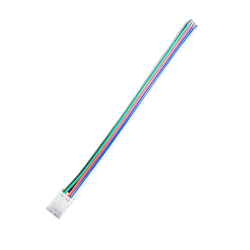 LED strip skarv till lösa ledningar - 12mm, RGB+W COB, IP20, 5V-24V