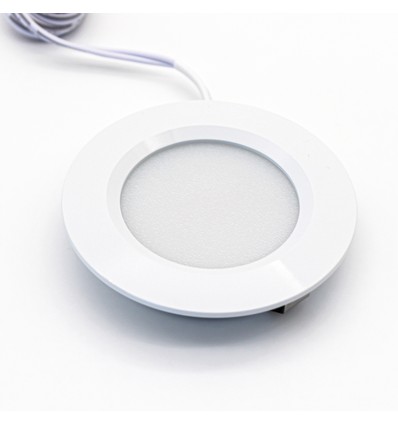 LEDlife Reco68 köksbelysning RA92 - Hål: Ø5,5 cm, Mål: Ø6,8 cm, Matt vit, 2,7W, 12V DC, RA92