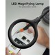LED förstoringslampa med svanhals 6W - Svart, bordlampa, klämma