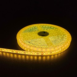 Enkeltfärgad LED strip 24V Gul 10W/m LED-strip - 5m, 120 LED pr. meter, 24V, IP65