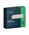 V-Tac 6W LED downlight - Hål: 11cm x 11cm, Mål: 12cm x 12cm, 230V