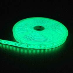 Enkeltfärgad LED strip 24V Grön 10W/m LED-strip - 5m, 120 LED pr. meter, 24V, IP65