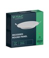 V-Tac 24W LED downlight - Hål: Ø28 cm, Mål: Ø29,6 cm, 230V