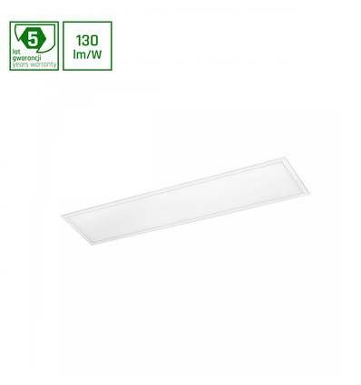 30x120 LED panel, 40W - 130lm/W, Philips driver, 5 års garanti, 3000K, vit kant