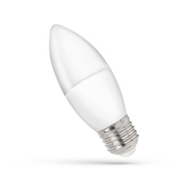 El-produkter C37 Ljuslykta LED E27 8W - 230V, Kall Vit, Spektrum