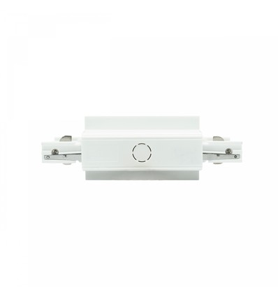 Inbyggd genomgångskoppling för skensystem - Vit, 230V, PC plast, 2 års garanti