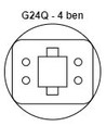 LEDlife G24Q LED lampa - 7W, 120°, varmvitt, klartt glas