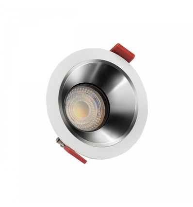FIALE COMFORT infälld spot - För GU10, aluminium, vit ring, utan ljuskälla