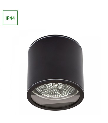 CHLOE AR111 GU10 - IP44, 118x114, rund, svart (LED Armatur/lampa utan ljuskälla)
