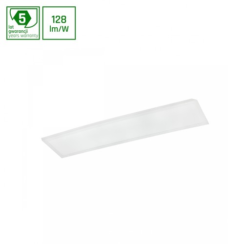 30x120 LED panel, 40W - 128lm/W, 3000K, 5 års garanti, vit kant