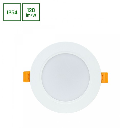 Dure 3 Downlight 8W - Neutral Vit 230V, 110° IP54 IK06, 118x31 Vit, Rund, Integrerad Driver