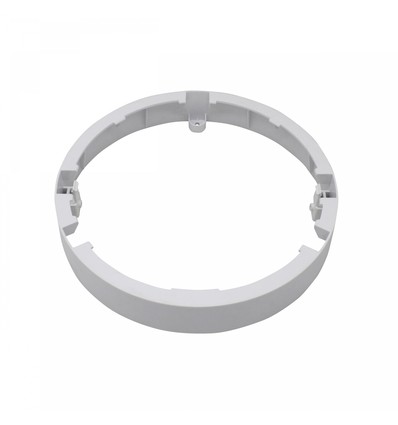 Vit utanpåliggande ram för LED-panel - Ø22cm, höjd 3,6cm, aluminium/plast