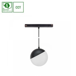 El-produkter System Shift Smart-Globe P hängande kula skena ljus ø100 (815mm kabel), 5W 165° svart CCT/dimbar