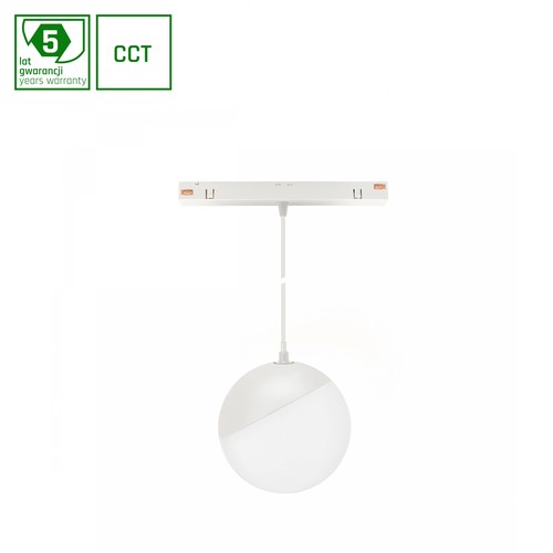System Shift Smart - Globe P - Hängande Kula Skensystem Ljus Ø100 (815mm Kabel) 5W 165° Vit CCT/Dimbar