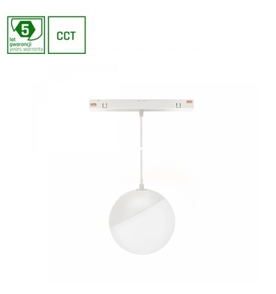 System Shift Smart - Globe P - Hängande Kula Skensystem Ljus Ø100 (815mm Kabel) 5W 165° Vit CCT/Dimbar
