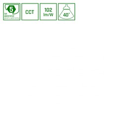 Takspotlights System Shift Smart-Grid L - skensljus 404mm, 22W, 35°, vit, CCT/dämp.