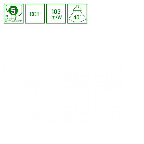 System Shift Smart-Grid L - skensljus 404mm, 22W, 35°, vit, CCT/dämp.