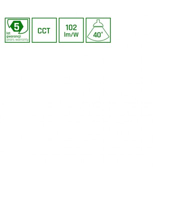 System Shift Smart-Grid L - skensljus 404mm, 22W, 35°, vit, CCT/dämp.