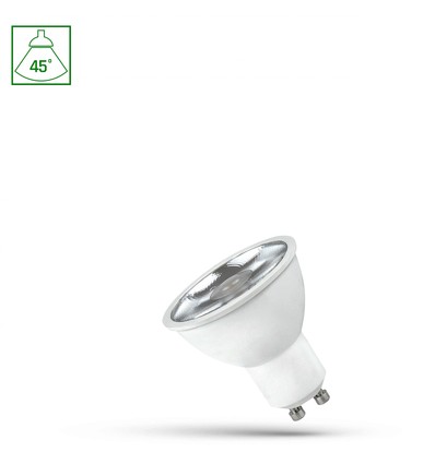 LED GU10 230V 4,5W (4W) 45° Kall Vit med Lins Spectrum