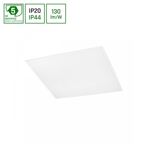 ALGINE PANEL bakbelyst 40W - med Philips driver, varm vit, 230V, 120°, IP44, 600x600x26, vit