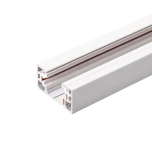 LEDlife 1 meter skena för skenspotlights - Vit, 1-fas, 1F3W, komplett med anslutning och ändpropp