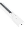 LEDlife 1,5 meter skena för skenspotlights - Vit, 1-fas, 1F3W, komplett med anslutning och ändpropp