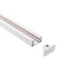 LEDlife 1,5 meter skena för skenspotlights - Vit, 1-fas, 1F3W, komplett med anslutning och ändpropp