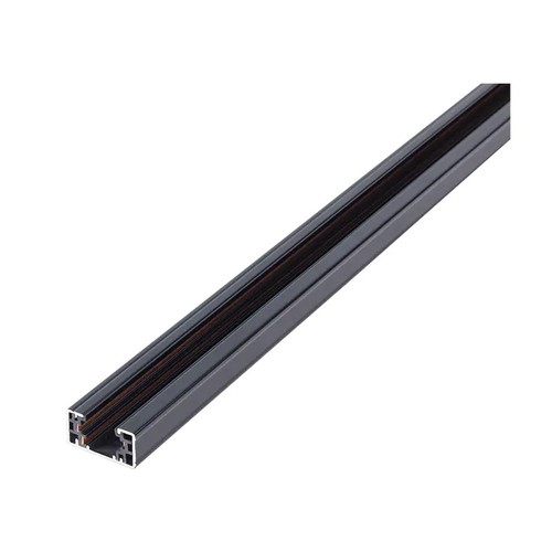 LEDlife 1 meter skena för skenspotlights - Svart, 1-fas, 1F3W, komplett med anslutning och ändpropp