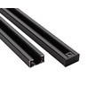 LEDlife 1 meter skena för skenspotlights - Svart, 1-fas, 1F3W, komplett med anslutning och ändpropp