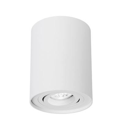 GU10 takspotlight - Utanpåliggande, rund, vit, ställbar, IP20, utan ljuskälla