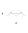 Fiale V GU10 - Fyrkantig Svart (utan ljuskälla)