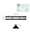 Halls Line 150W - Neutral vit 230V, 75x140° IP66 IK10, 745x126x95mm, svart, 0-10V.