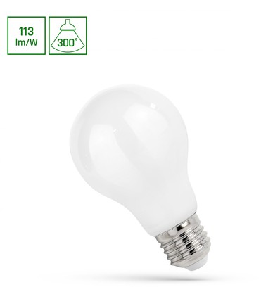 E27 8,5W LED lampa - A60, 950lm, 112lm/W, varmvit