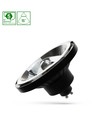 12W AR111 GU10 LED lampa - 3000K (Varmvit), svart